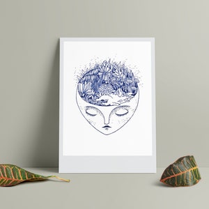 Carte de vœux de moine, carte de vœux pour toute occasion, illustration de moine, œuvre d’art de méditation spirituelle, art de yoga, image d’autel, cadeau conscient