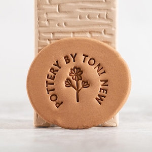 Timbres en céramique initiaux personnalisés, timbre de poterie personnalisé, timbre personnalisé pour l’argile, timbres d’argile pour la poterie, cadeau pour elle, cadeau de Noël