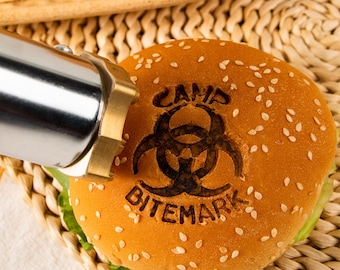 Burger Brand Iron Custom, Branding Iron For Burger, Electric Iron For Burger, Branding Iron For BBQ, Suitable For Restaurant Logo Stamps
