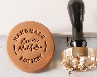 Custom Pottery Logo Stamp, Personalized Ceramics Clay Stamp, Custom Business Logo Clay Tools, Clay Tool for Potters, Gift For Him