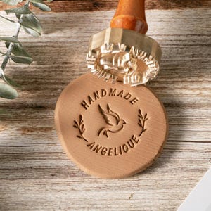 Personalized Ceramic Stamps / Custom Pottery Stamps / 12mm Thick Brass Stamps / Clay Stamps / Pottery Gifts / Clay Stamps / Unique Stamps