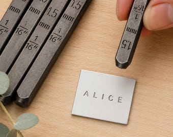 Steel Alphabet & Number Punch Set, Metal Letter Stamp Set, Personalized DIY Name Stamping Tool