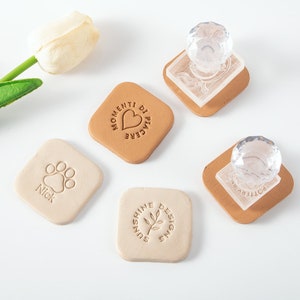 Custom Acrylic Stamp For Soap/ Pottery/ Cookie, Acrylic Logo Stamp,Custom Soap Stamp, Cookie Stamp, Fondant StampFree shipping,Unique gift image 1