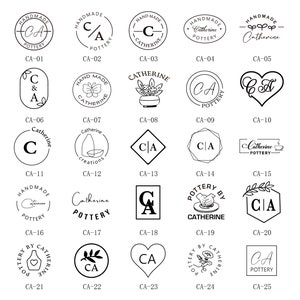 Timbro in ottone per ceramica, timbro per ceramica in ottone spesso 12 mm, timbro in argilla personalizzato con nome, timbro in ottone per sapone, logo timbro firma in ceramica
