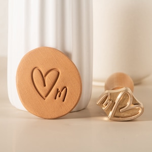 Logo del timbro con firma in ceramica, timbro in ceramica in ottone spesso 12 mm, timbro in ceramica personalizzato, regali per produttori di ceramica