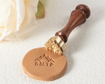 Personalized Ceramic Stamps / Custom Pottery Stamps / 12 mm Thick Brass Stamps / Clay Stamps / Pottery Gifts / Clay Stamps / Unique Stamps