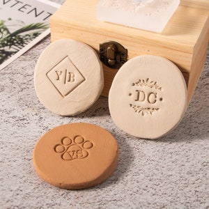 Sello de cerámica personalizado, sello de cerámica personalizado, sello acrílico para arcilla, sello para cerámica, monograma personalizado para sellos de cerámica, sello de arcilla personalizado