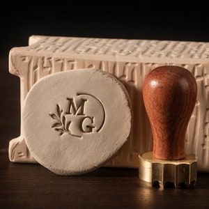 Timbro di ceramica personalizzato, timbro per sapone, timbri di argilla, regalo per lei, timbro di argilla polimerica, timbro di ceramica personalizzato, timbro di ottone per argilla
