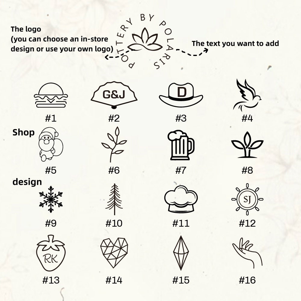 Custom Pottery Stamp Stamps for Pottery Signature Pottery Etsy