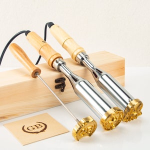 Custom wood burning stamp for woodworkers , Personalized branding iron with electric heater , Customized wood branding iron , Wood brand