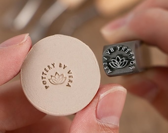 Custom Metal Stamp For Pottery, Custom Tiny Metal Pottery Stamp, Custom Metal Punch Stamp For Pottery, Gifts For Potters,Christmas Gift
