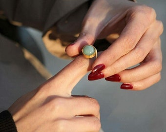 Exquisite Jade Ring-Middle Eastern Jewellery-Middle Eastern Ring-Adjustable Ring-Best  Gift for loved ones