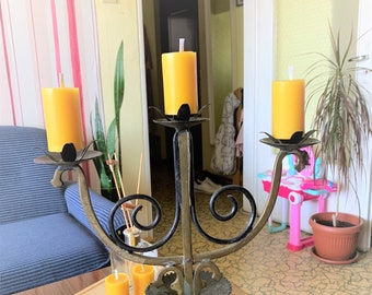 Pure beeswax Natural beeswax candles pillar candle 5 pcs hand cast