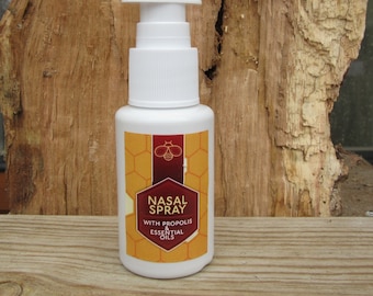 Nasal spray with propolis and essential oils