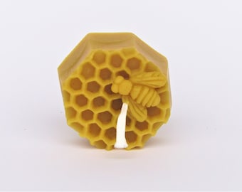 Handmade candle from natural beeswax Candle with a bees Natural candles Perfect small Gift Candle with a bee