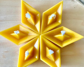 Boat candle 6 pcs Tea lights boat Natural beeswax tea candles Natural candles