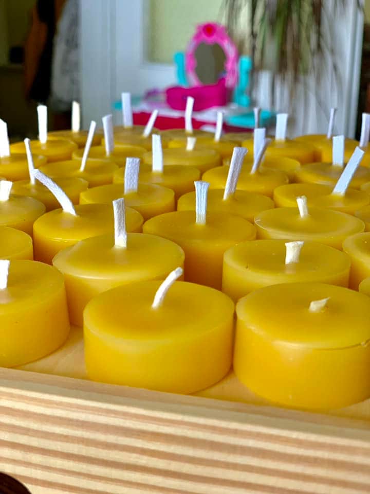 Beeswax Tea Candle Natural Beeswax Candles Handmade Tea Lights 21 Pcs