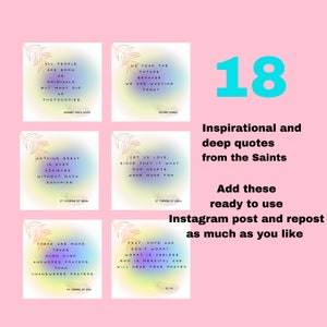 18 Instagram Inspirational Quotes Pack, Minimal Social Media Post, Ready To Use Templates, Blogger Engagement Kit, Rainbow Theme Media Post