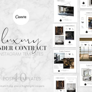 Real Estate Under Contract Templates Real Estate Marketing Real Estate Stories luxury Real Estate Social Media Templates luxury Realtor
