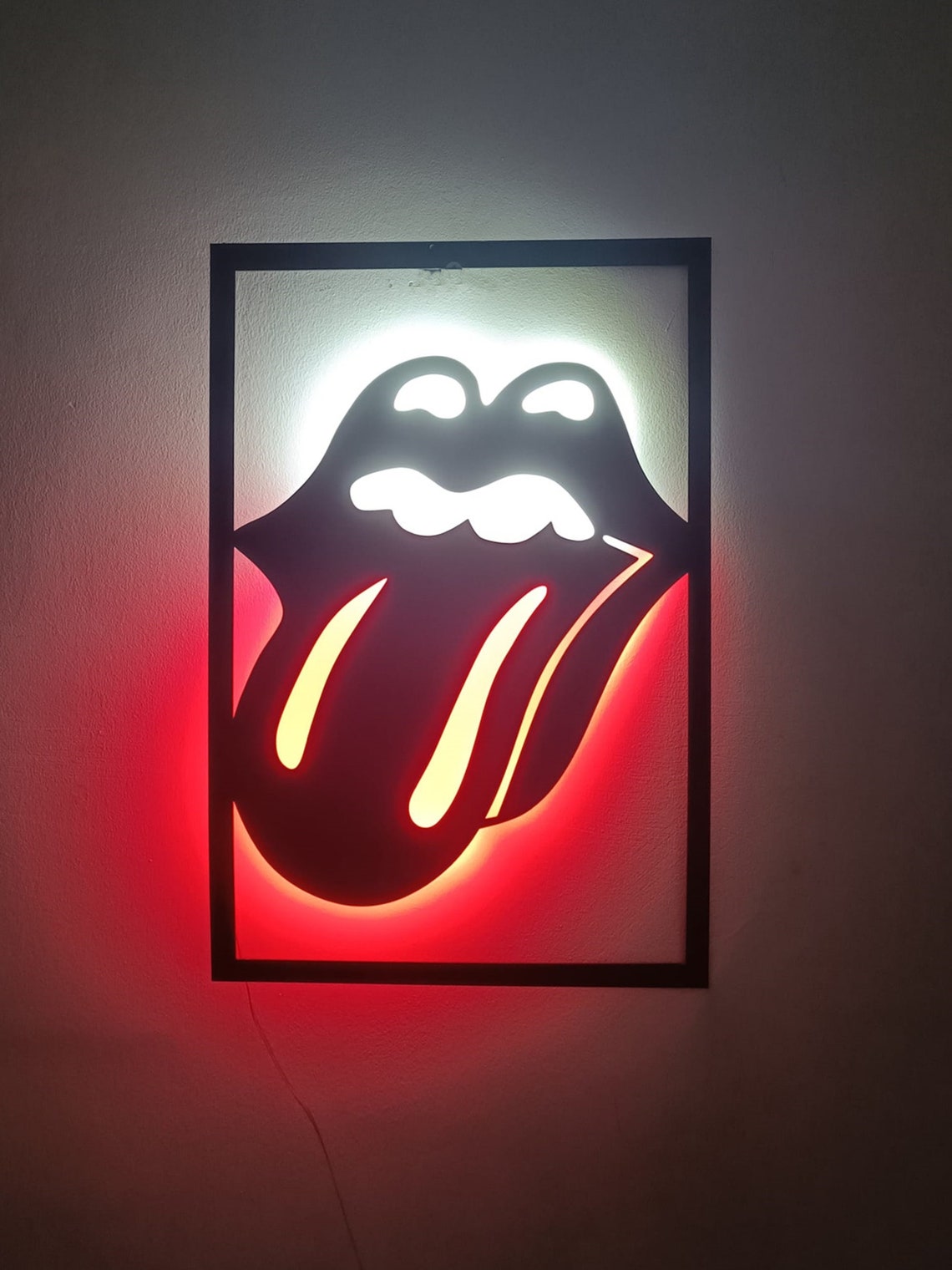 The Rolling Stones Metal Wall Art Metal Wall Art With Led Etsy Israel