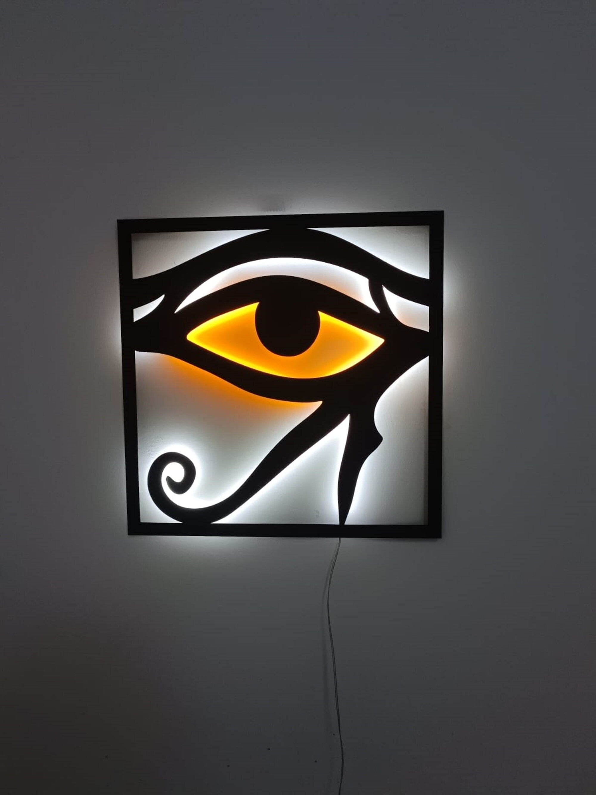 Eye of Horus Metal Wall Art With Led Lighted Eye of Raeye or Etsy