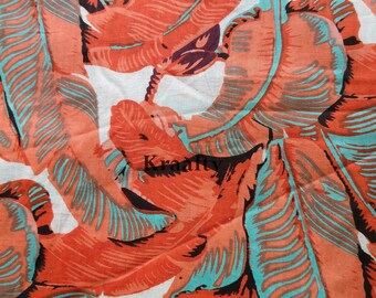 Indiase katoenen bananenbladstof, handzeefdruk boho zomerjurken quilten tuin
