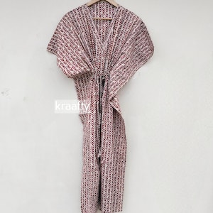 Kaftan cotton Indian Mukut Print Long kaftan for Maternity Beach Cover Up Sleepwear Handmade Resort Wear Kaftan Maxi Dress Bikini Cover Up