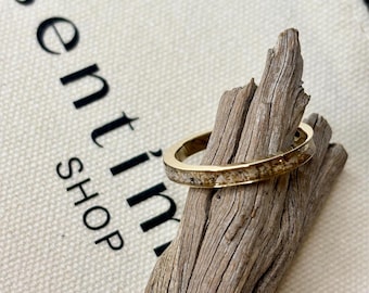 14K Channel Ash Ring 4 mm