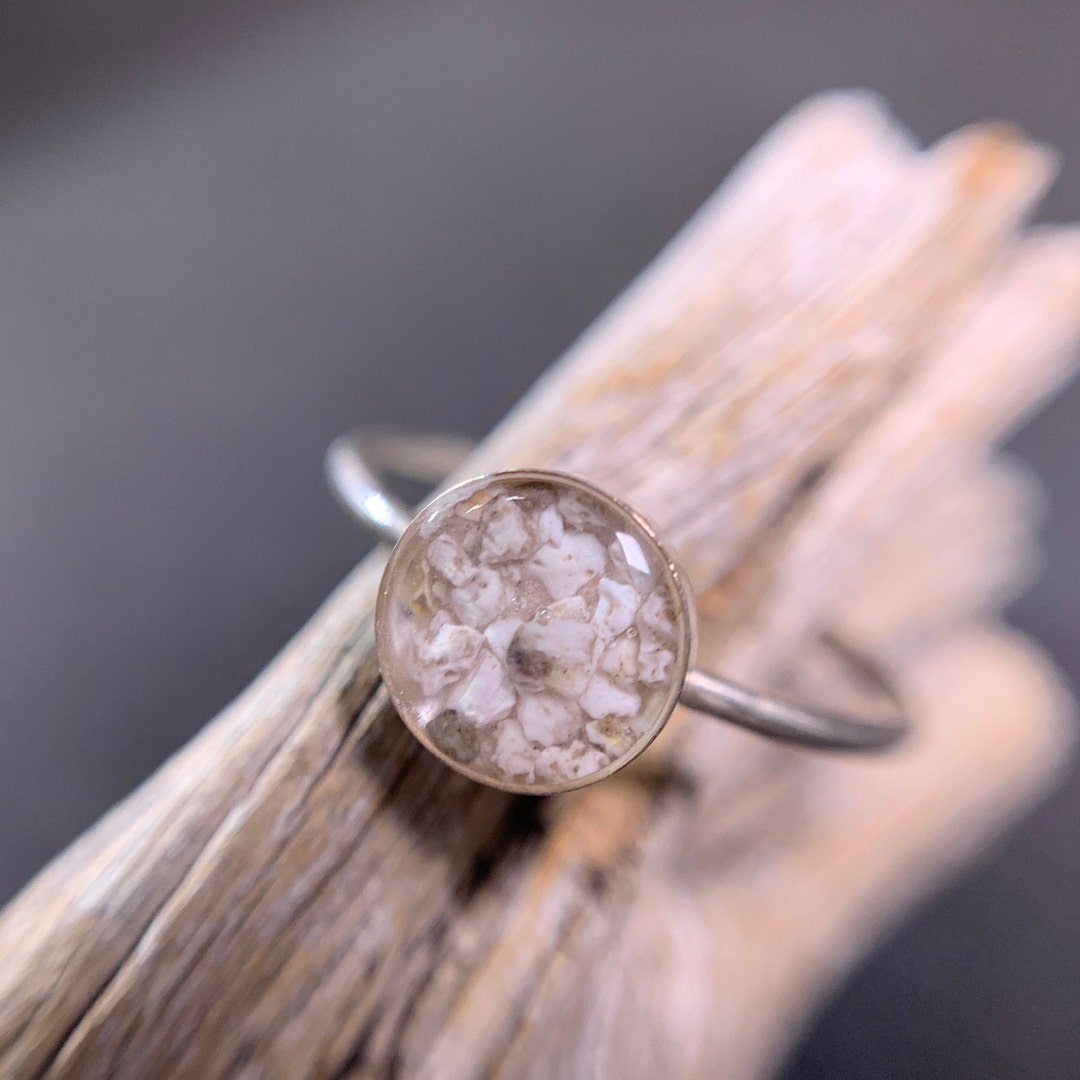 Ash Jewelry Ring I Silver I Ring With Fur I Memorial Ring I Remembrance ...