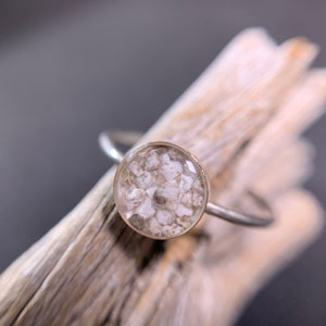 Ascheschmuck Ring I Silber I Ring mit Fell I Gedenkring I Erinnerungsschmuck