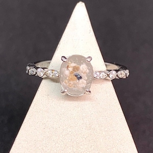 Ash Jewelry Ring I Memorial Jewelry with Ashes or Hair in Stone I 925 Sterling Silver