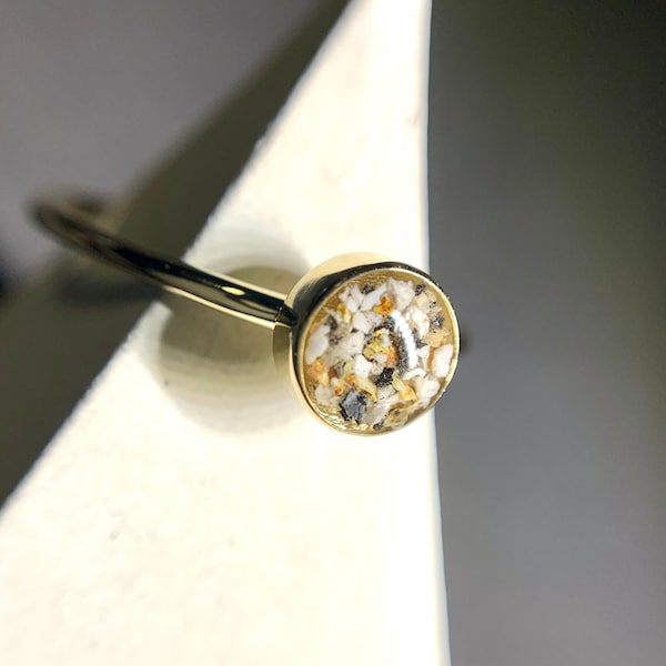 14k real gold ash jewelry ring I memorial ring