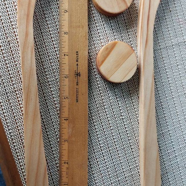 Wooden Nok Hockey (Knock Hockey) Sticks and Pucks. Listing is for 2 sticks and 2 pucks.