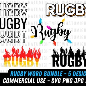 Word Rugby SVG | Rugby png | Digital file | Rugby player design | Rugby player svg bundle | commercial use | Rugby svg | Rugby writing svg