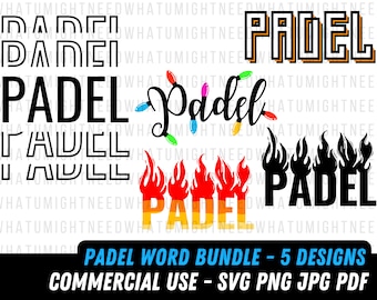Word Padel SVG | Padel png | Digital file | Padel player design | Padel player svg | commercial use | Tennis svg | Padel bundle svg