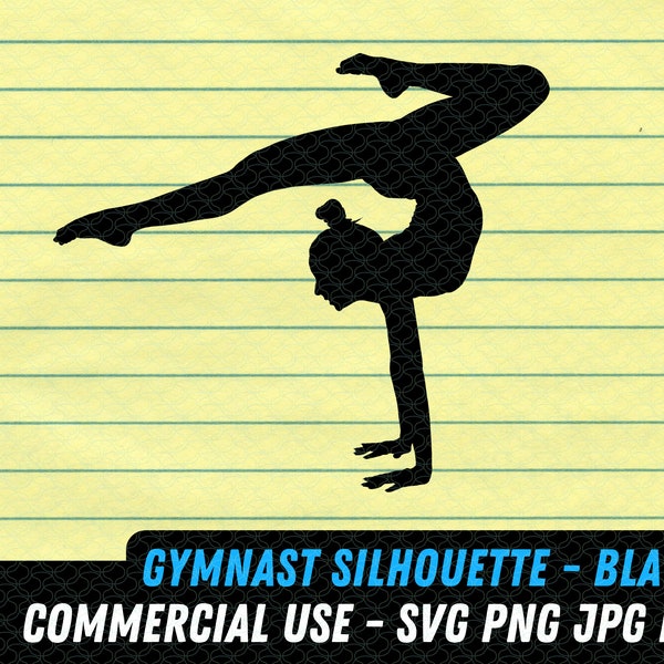 Gymnastic silhouette SVG | Gymnast png | Gymnastics digital file | Gymnasts svg | Gymnastic moves | Gymnastic figure svg | Gym cricut