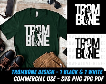 Trombone design SVG | Trombone png | Love Trombone | Digital file | Trombonist design | Trombone writing | commercial use | Trombonist svg