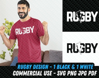 Rugby design writing SVG | Rugby player png | Love Rugby svg | Digital file | Rugbyman design | Word Rugby svg | Rugby design commercial use