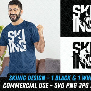 Skidesign SVG | Skifahren png | Ski fahren | Digitale Datei | Skifahrer Design | Skifahren jpg | Kommerzielle Nutzung | Skifahrer svg | Ski png Design