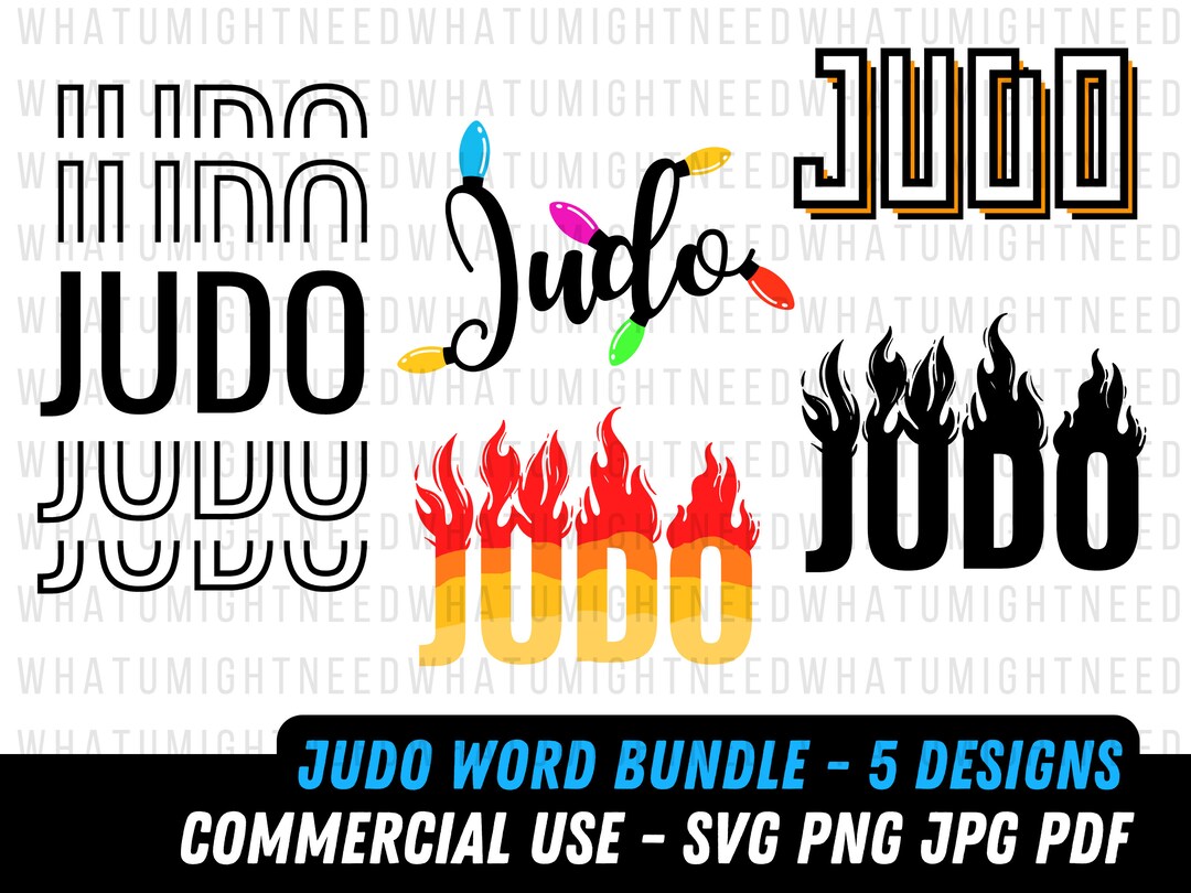 Word Judo SVG Judo Png Digital File Judoka Design Judo Etsy