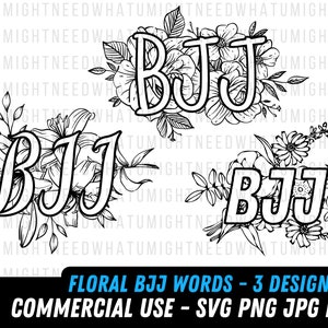 BJJ bundle SVG | bjj floral png | bjj fighter digital file | brazilian jiu jitsu svg | bjj coach | bjj printable | bjj bundle | Martial Arts