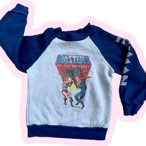 Vintage Masters of the Universe Sweatshirt Mattel He-Man Skeletor Wormser, 3T
