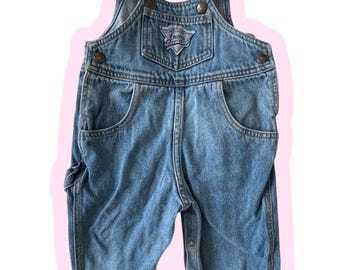 Salopette Denim Guess Jeans Vintage Années 80 - Bleu Stonewashed - Fabriqué Aux États-Unis - Taille S - Occasion Très Bon état