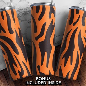 20 Oz Skinny tumbler wrap Tiger skin design png files tapered straight template digital download sublimation graphic instant download