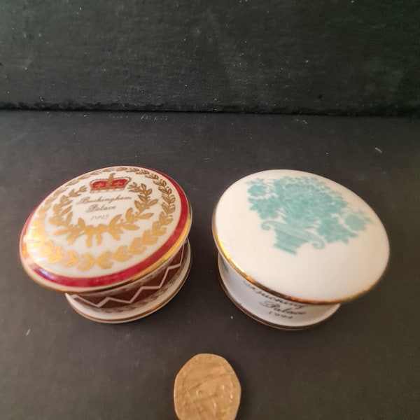 Two Royal Collection Buckingham Palace Trinket Boxes