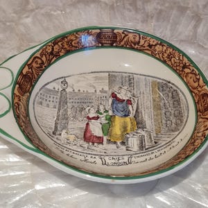 Vintage Adams Ironstone Cries of London Pin Dish.