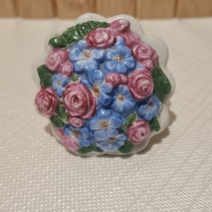 Niemiecki kwiatowy ceramiczny wizytownik