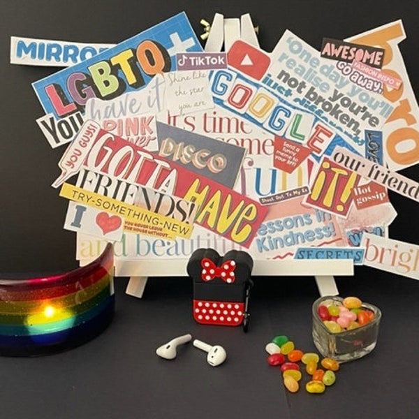 Vision Boards for TEENS - 200 plus Themed, printable images, phrases, and words, for all you who love to vision board.