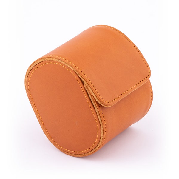 Single watch roll leather / Travel watch roll case / Luxury watch roll / Designer watch roll leather