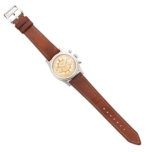 Brown Handmade Calfskin Leather Watch Strap / Brown Watch Strap / Brown Watch Band / 20 mm Watch Strap / 21 mm strap /  22 mm strap